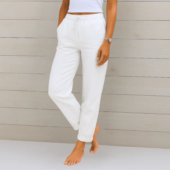 Joan – Stretch Linen-Blend Pants