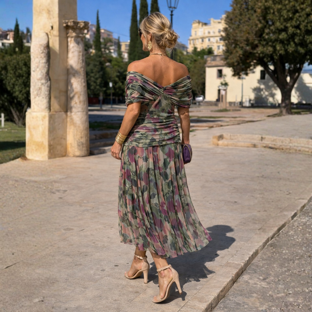 Vanessa – Tummy-Flattering Off-Shoulder Maxi Dress