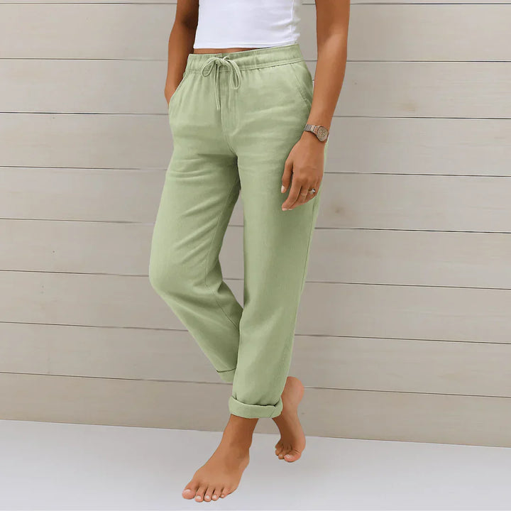 Joan – Stretch Linen-Blend Pants