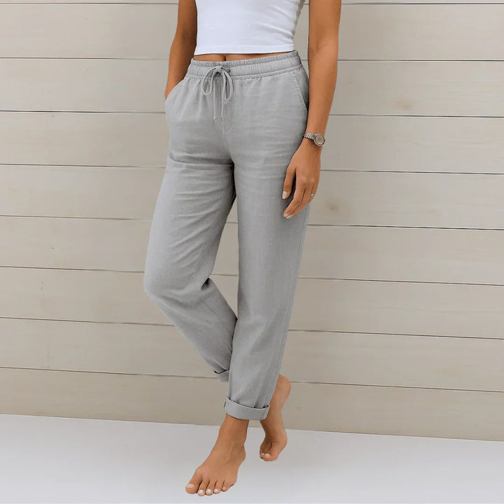 Joan – Stretch Linen-Blend Pants