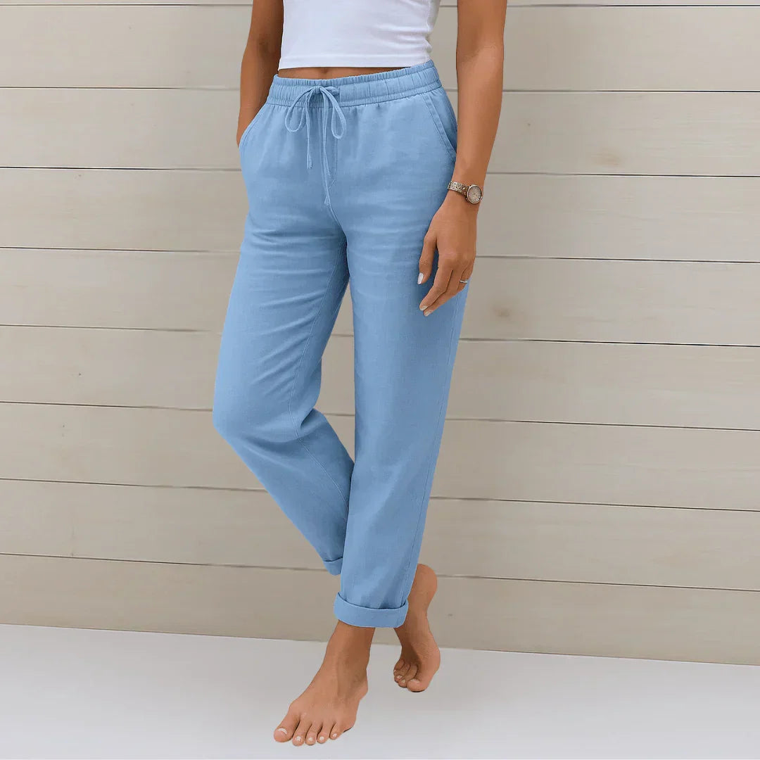 Joan – Stretch Linen-Blend Pants