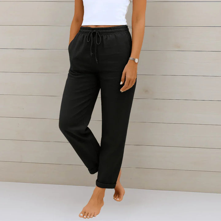 Joan – Stretch Linen-Blend Pants