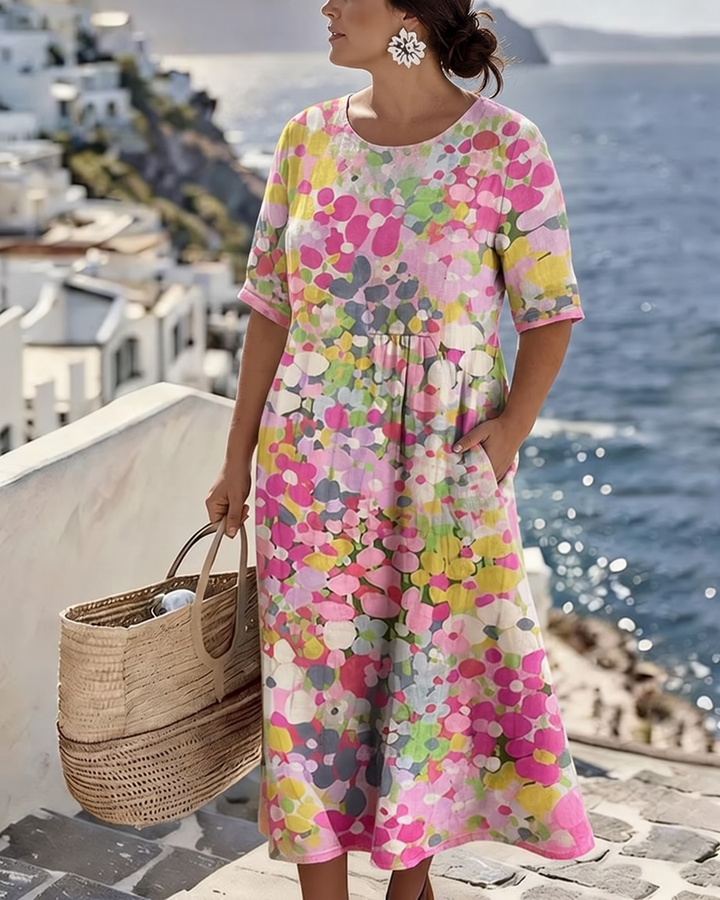 Sylvia – Elegant Floral Summer Midi Dress