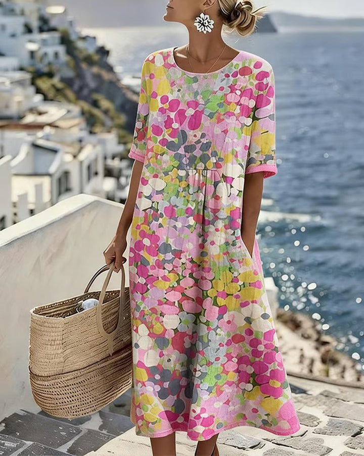 Sylvia – Elegant Floral Summer Midi Dress