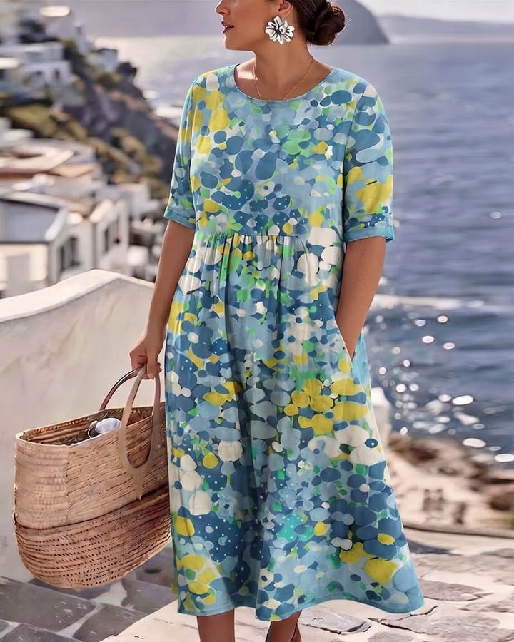 Sylvia – Elegant Floral Summer Midi Dress