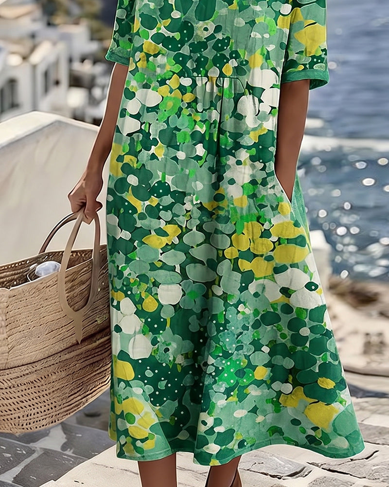 Sylvia – Elegant Floral Summer Midi Dress