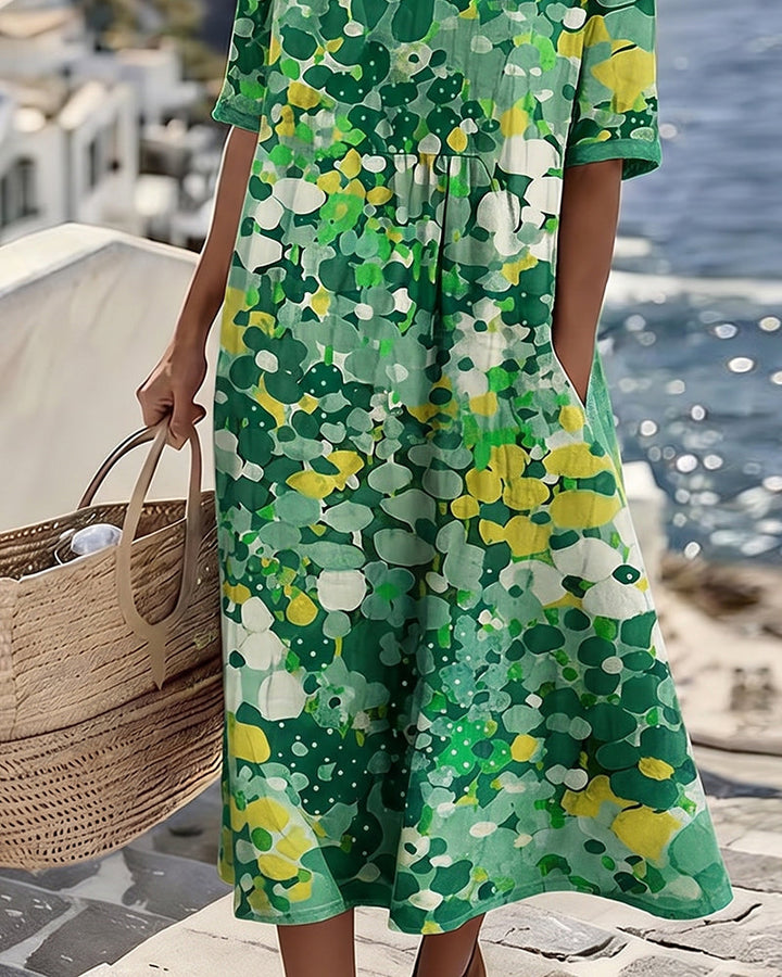 Sylvia – Elegant Floral Summer Midi Dress