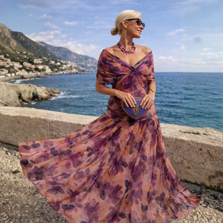 Vanessa – Tummy-Flattering Off-Shoulder Maxi Dress