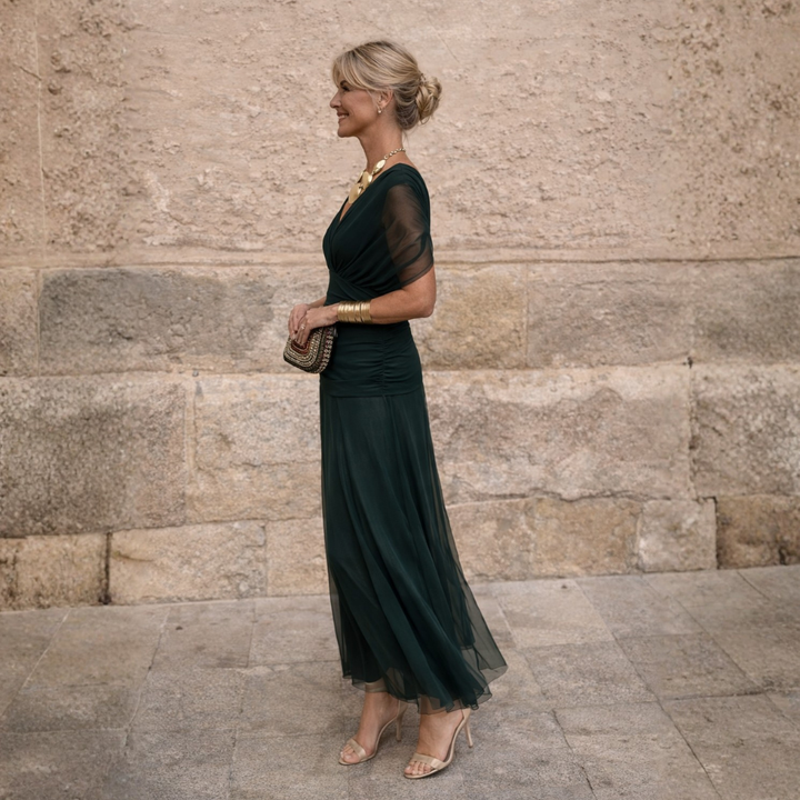 Vanessa – Tummy-Flattering Off-Shoulder Maxi Dress