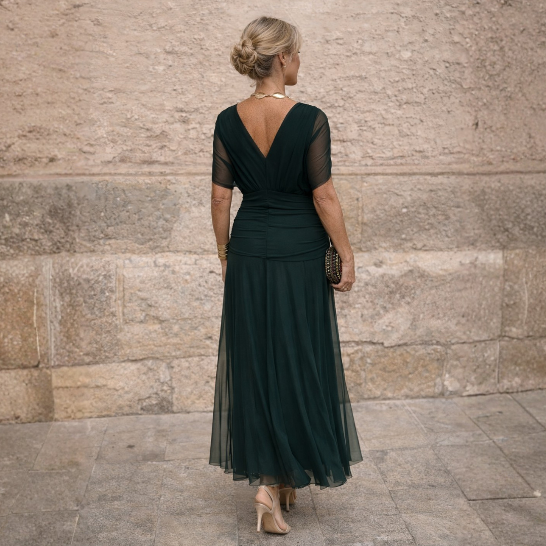 Vanessa – Tummy-Flattering Off-Shoulder Maxi Dress