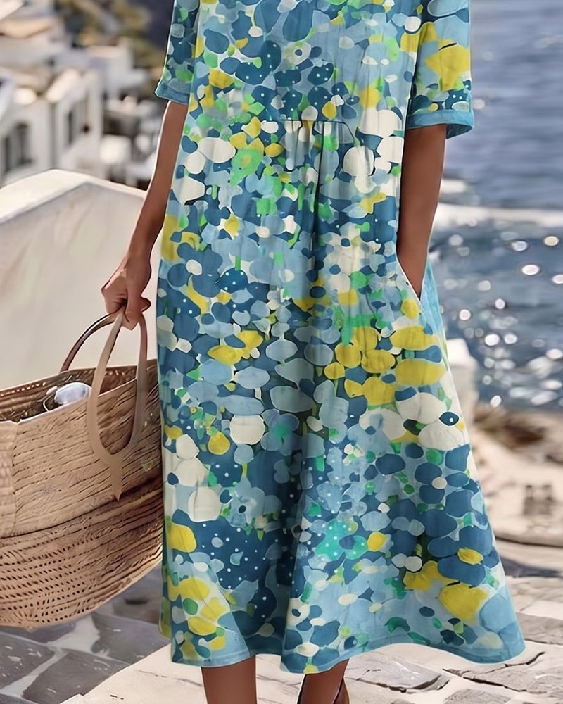 Sylvia – Elegant Floral Summer Midi Dress