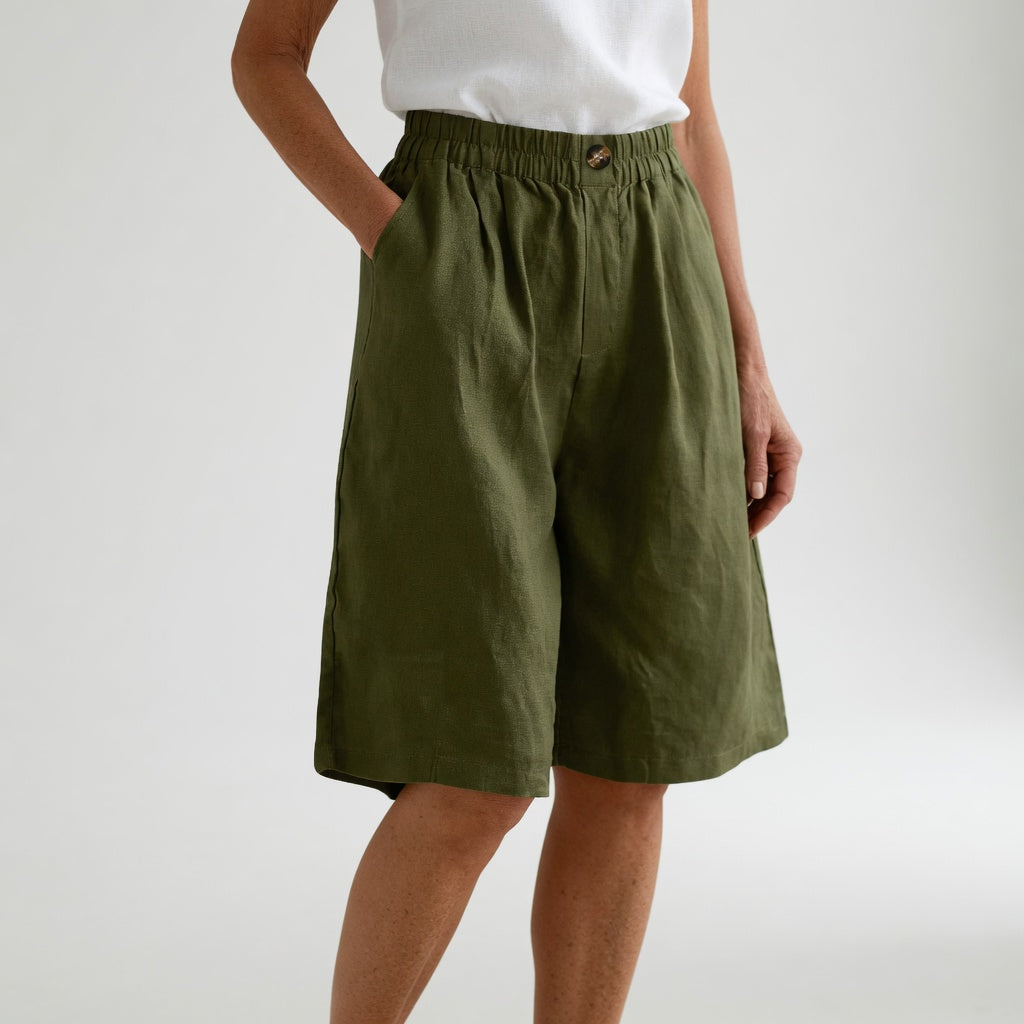 Dorothy - Elastic-Waist Summer Shorts