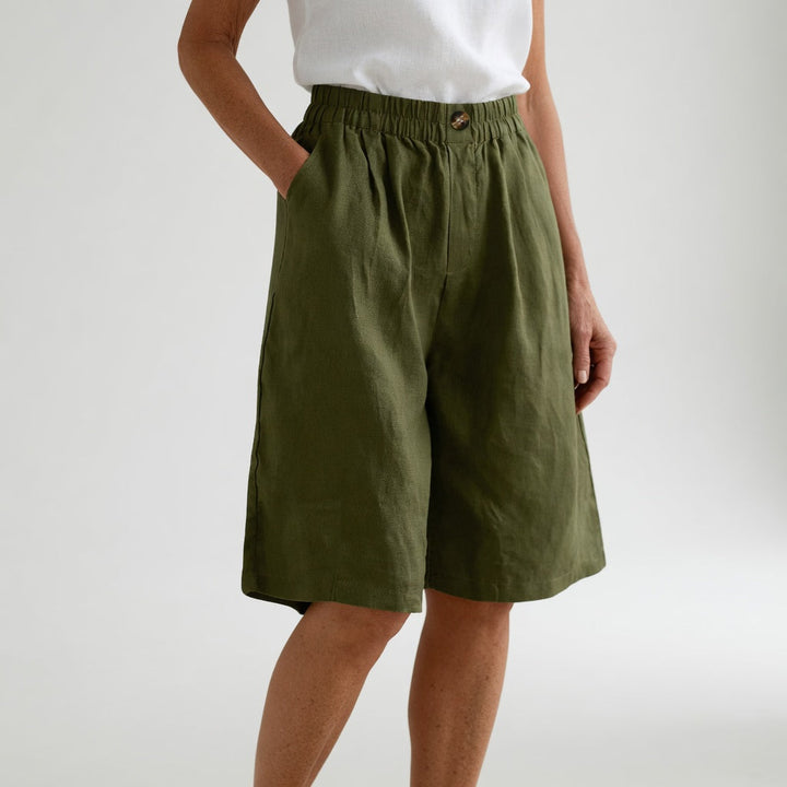 Dorothy - Elastic-Waist Summer Shorts