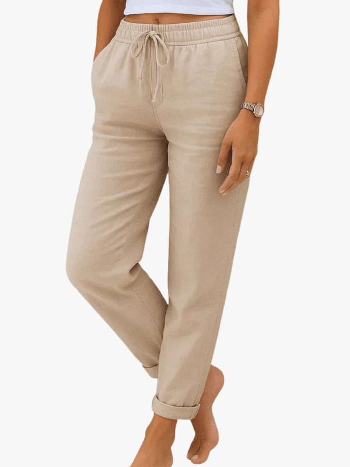 Joan – Stretch Linen-Blend Pants
