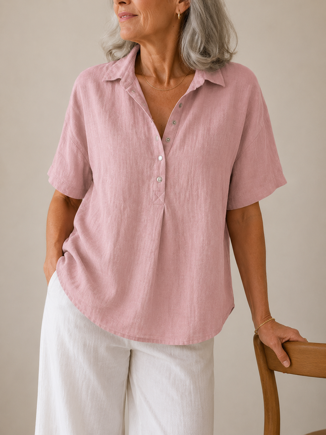 Lesley – Button Blouse | Buy 1 Get 1 Free