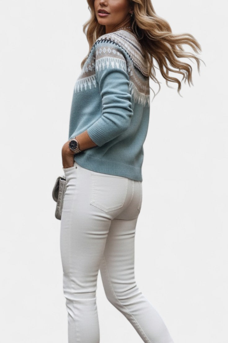 Lynette – Soft Jacquard Knit Jumper