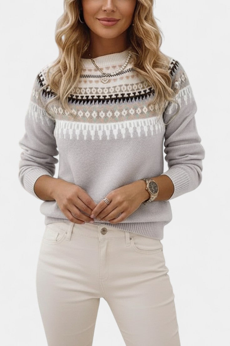 Lynette – Soft Jacquard Knit Jumper
