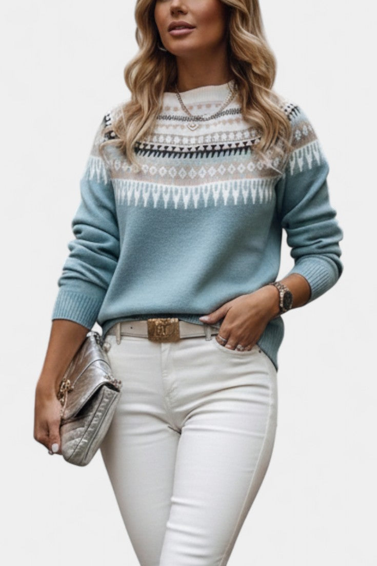 Lynette – Soft Jacquard Knit Jumper