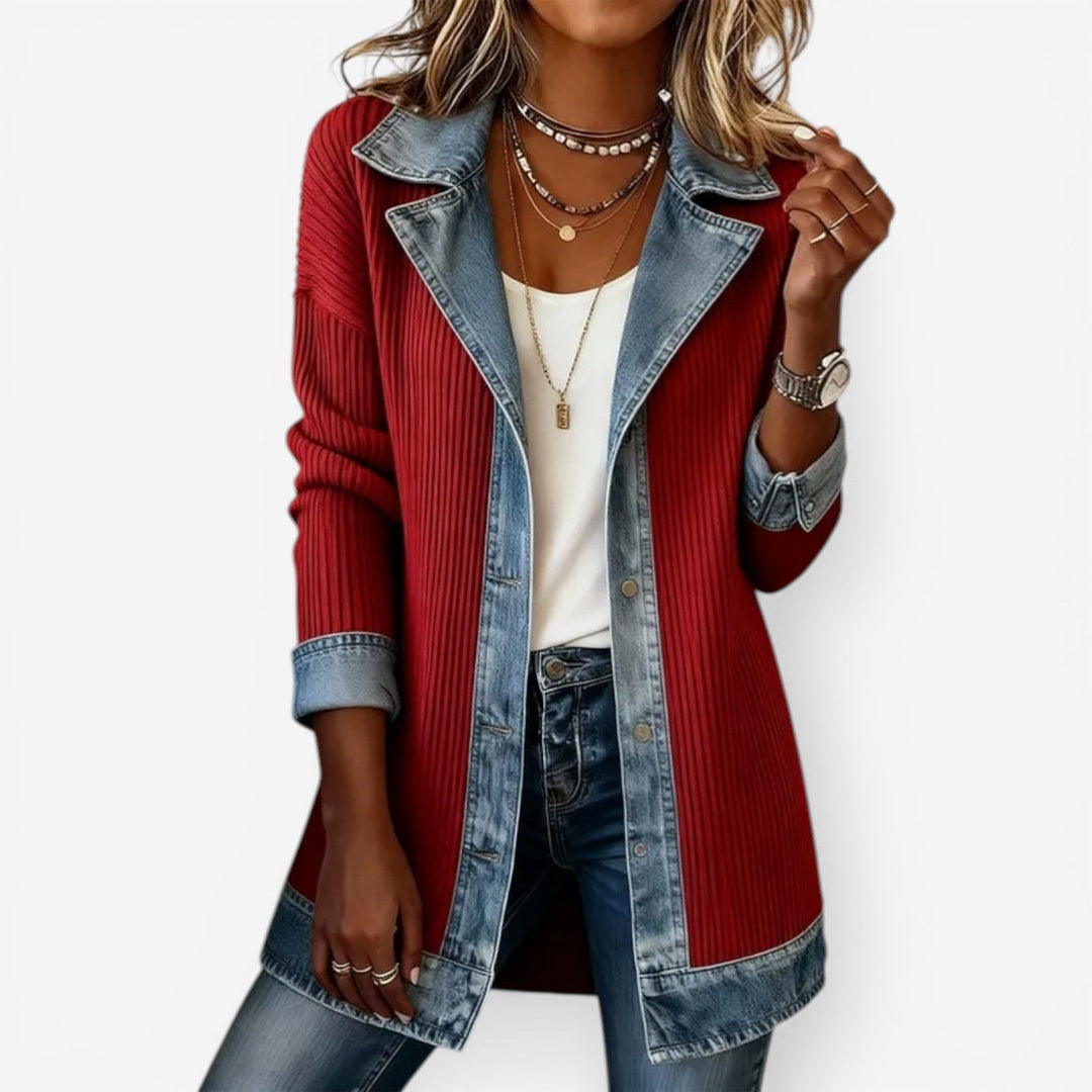 Robyn – Lightweight Denim-Trim Layering Jacket
