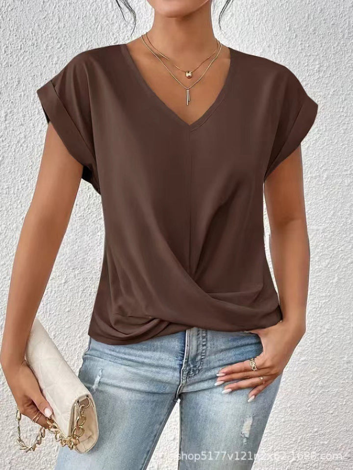 Lucille – Elegant V-Neck T-Shirt