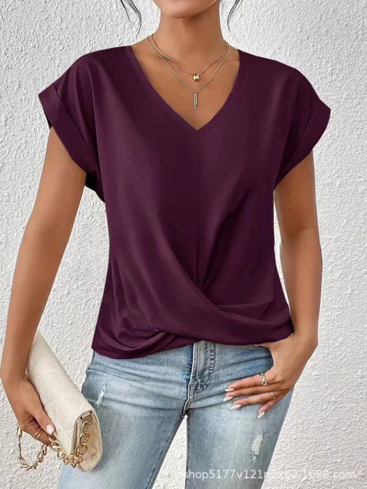 Lucille – Elegant V-Neck T-Shirt
