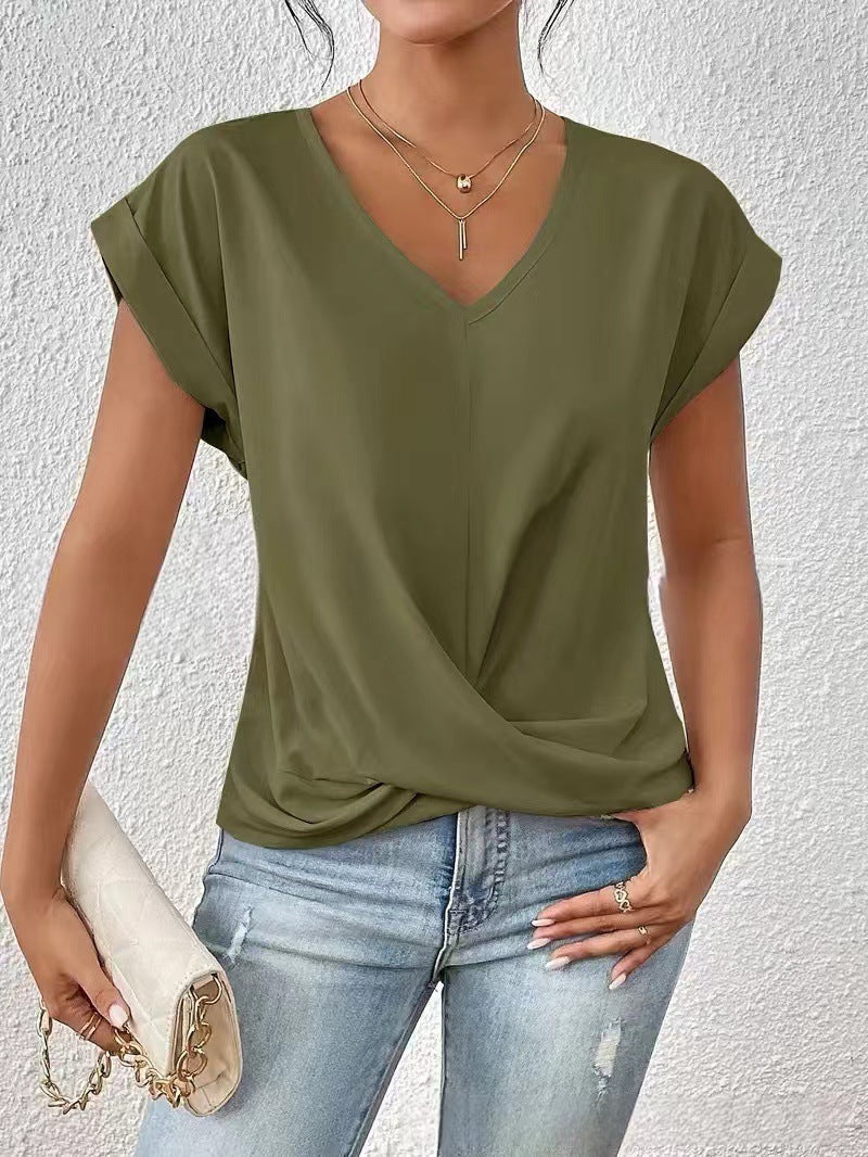 Lucille – Elegant V-Neck T-Shirt