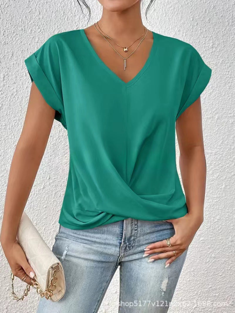 Lucille – Elegant V-Neck T-Shirt