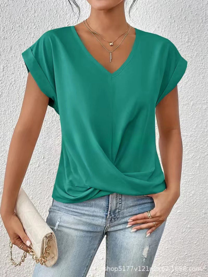 Lucille – Elegant V-Neck T-Shirt