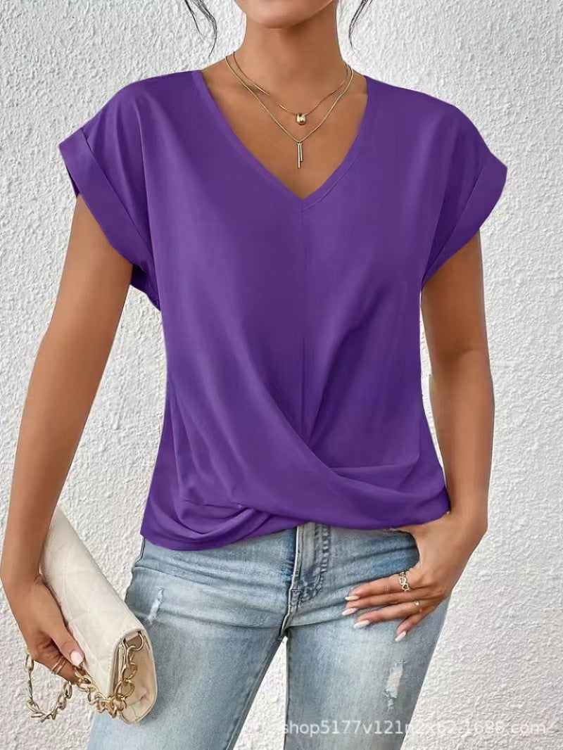 Lucille – Elegant V-Neck T-Shirt
