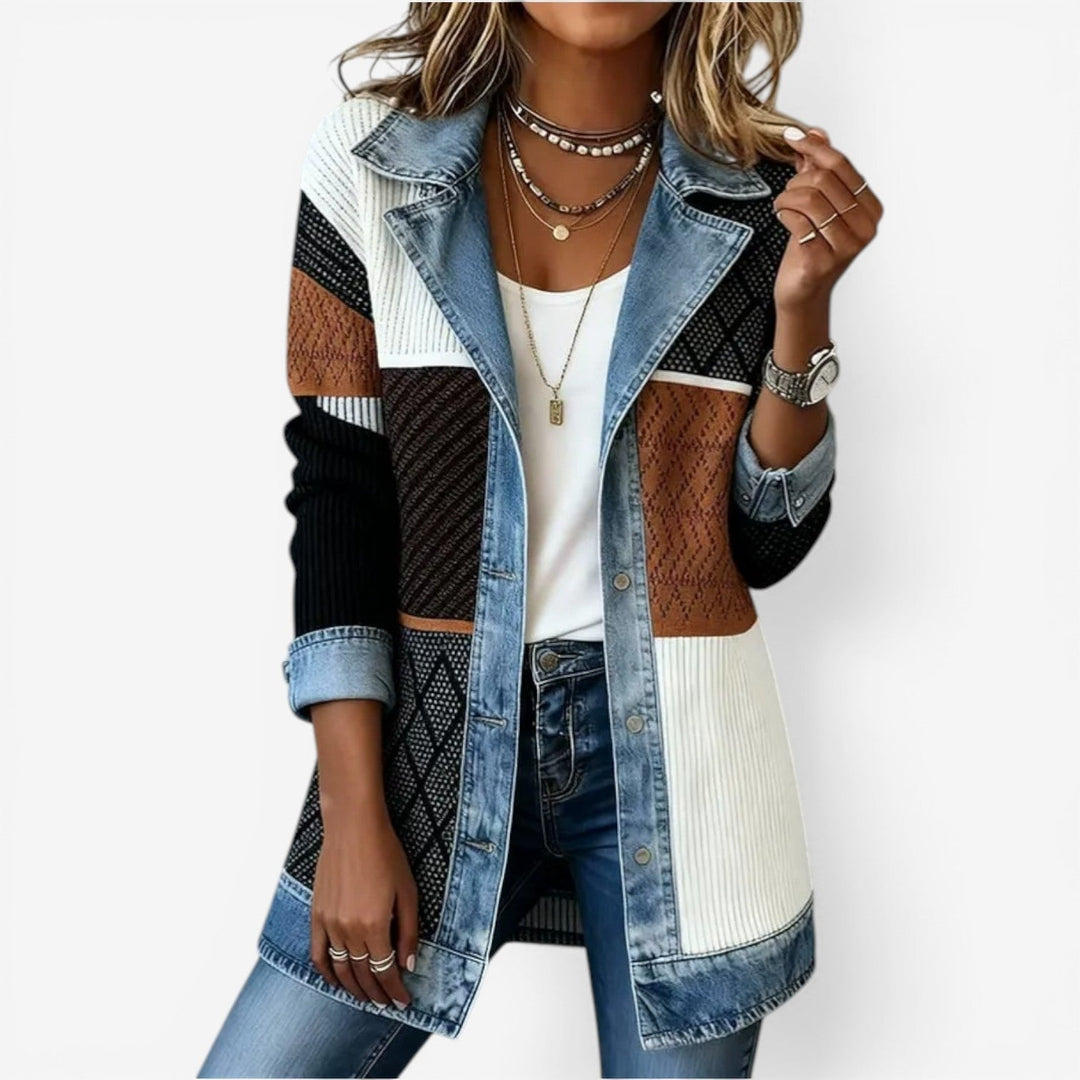 Robyn – Lightweight Denim-Trim Layering Jacket
