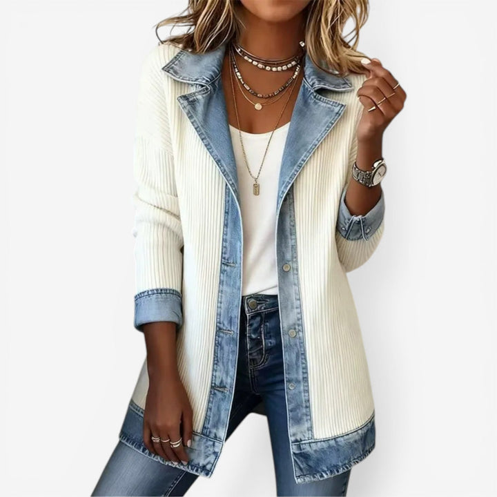 Robyn – Lightweight Denim-Trim Layering Jacket
