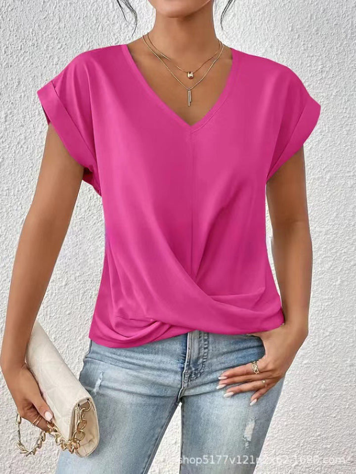 Lucille – Elegant V-Neck T-Shirt