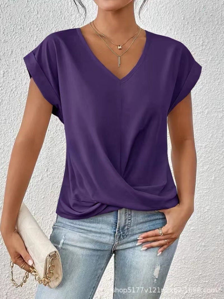 Lucille – Elegant V-Neck T-Shirt