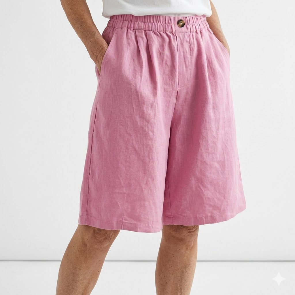 Dorothy - Elastic-Waist Summer Shorts
