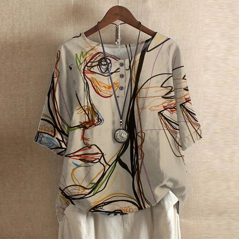 Ruth – Vintage Floral Blouse