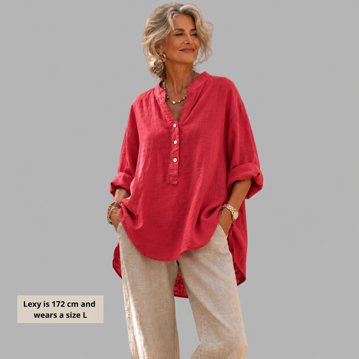 Bernadette – Elegant V-Neck Blouse