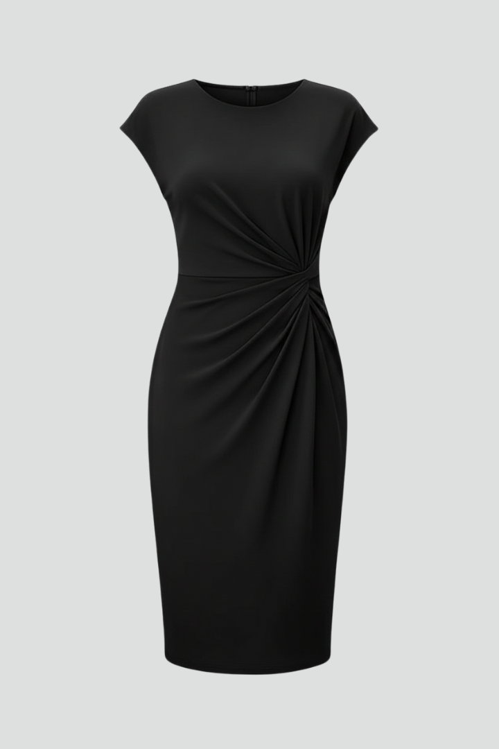 Jacqueline – Ruched-Waist Knee-Length Dress
