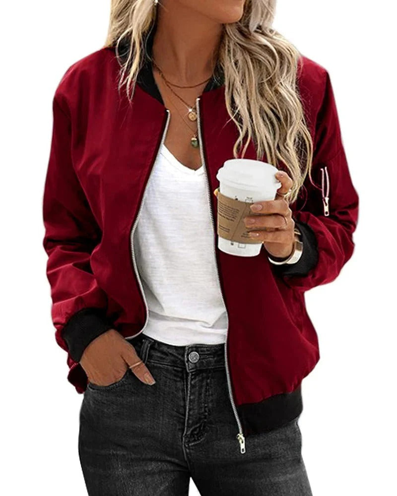 Marilyn – Lightweight Zip Bomber Jacket