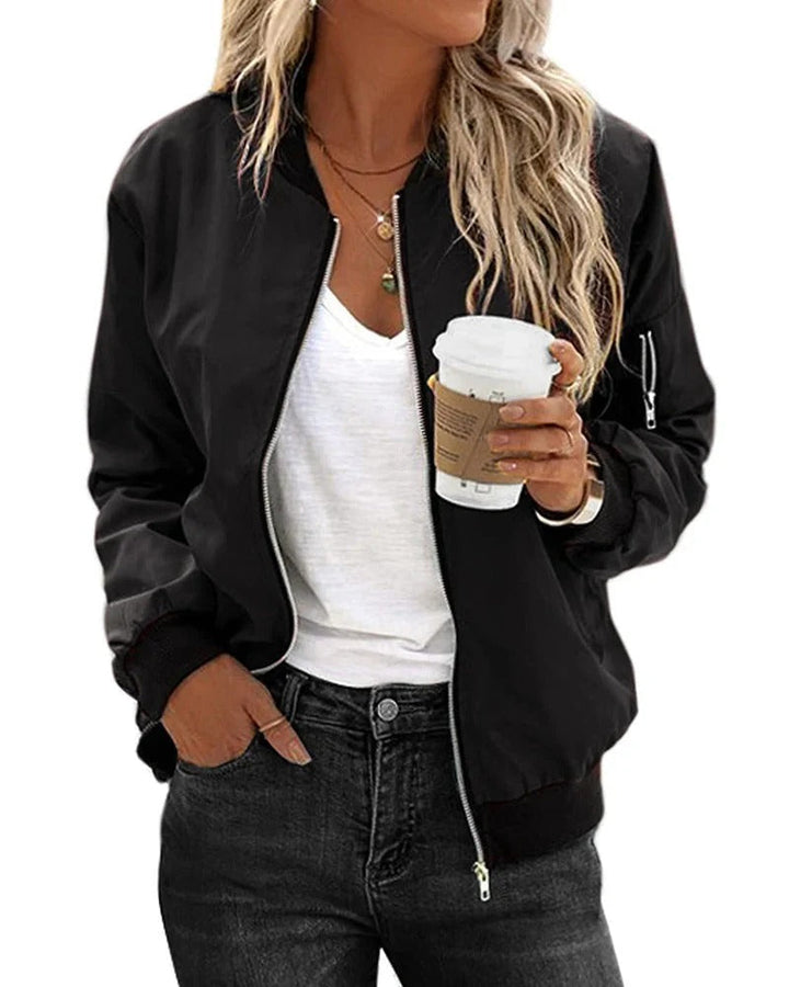 Marilyn – Lightweight Zip Bomber Jacket