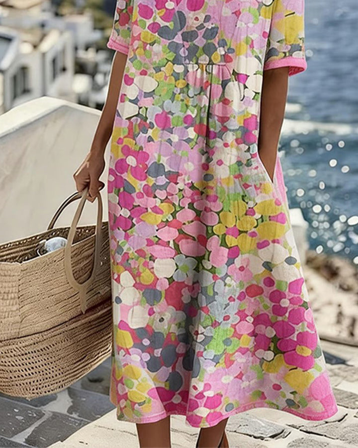 Sylvia – Elegant Floral Summer Midi Dress