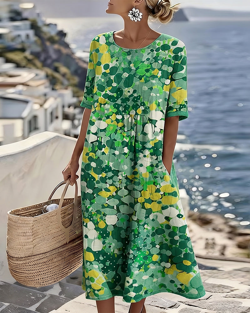 Sylvia – Elegant Floral Summer Midi Dress