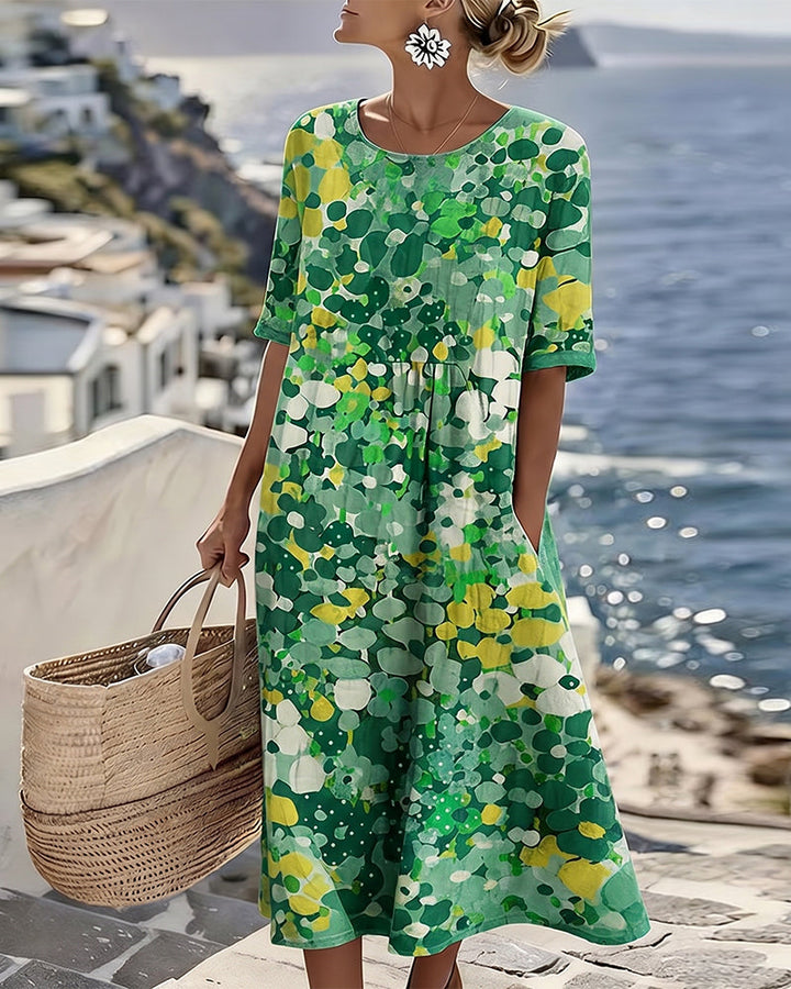 Sylvia – Elegant Floral Summer Midi Dress
