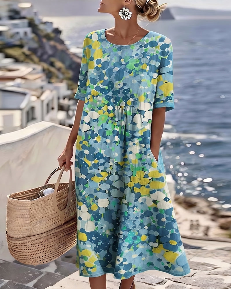Sylvia – Elegant Floral Summer Midi Dress