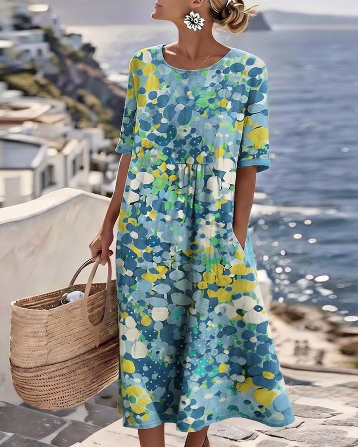 Sylvia – Elegant Floral Summer Midi Dress