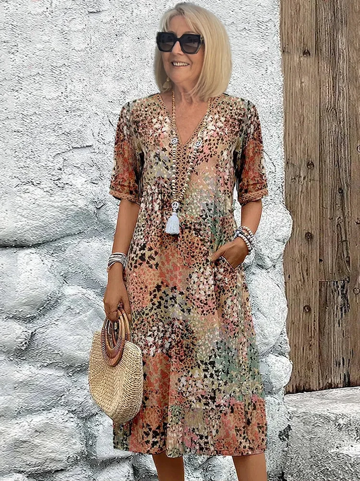 Margaret – Flowing Printed Midi Dress