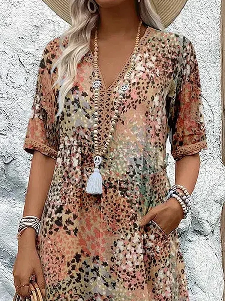 Margaret – Flowing Printed Midi Dress